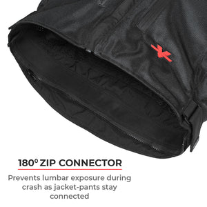 ViaTerra Spencer Street Mesh Riding Jacket - Black Red - Motodrift