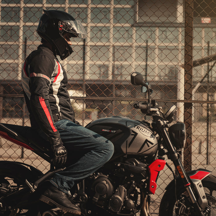 ViaTerra Street Mesh Riding Jacket Black - Motodrift