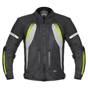 ViaTerra Spencer Street Mesh Riding Jacket - Black Hi-Viz - Motodrift