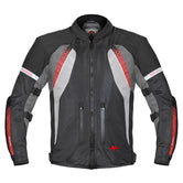 ViaTerra Spencer Street Mesh Riding Jacket - Black Red - Motodrift