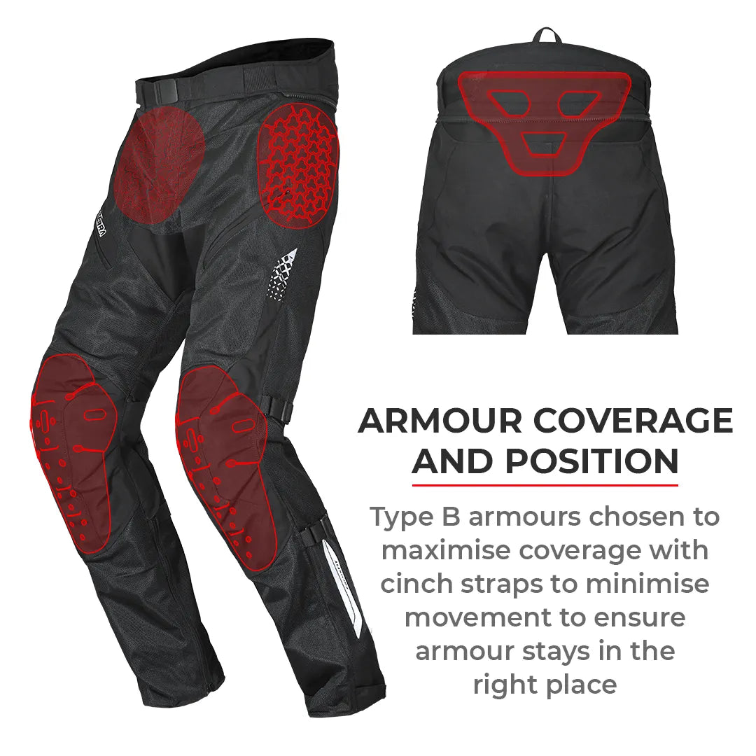 VIATERRA  SPENCER – Street Mesh Motorcycle Riding Pants - Motodrift