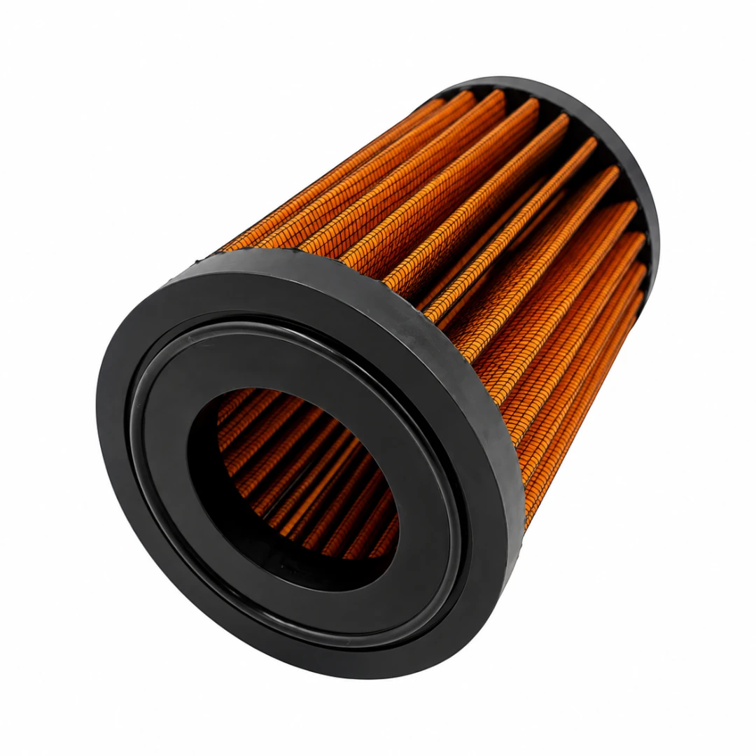 Sprint Filter CM267S dry polyester air filter for Triumph 400 motorcycles with orange pleated media
