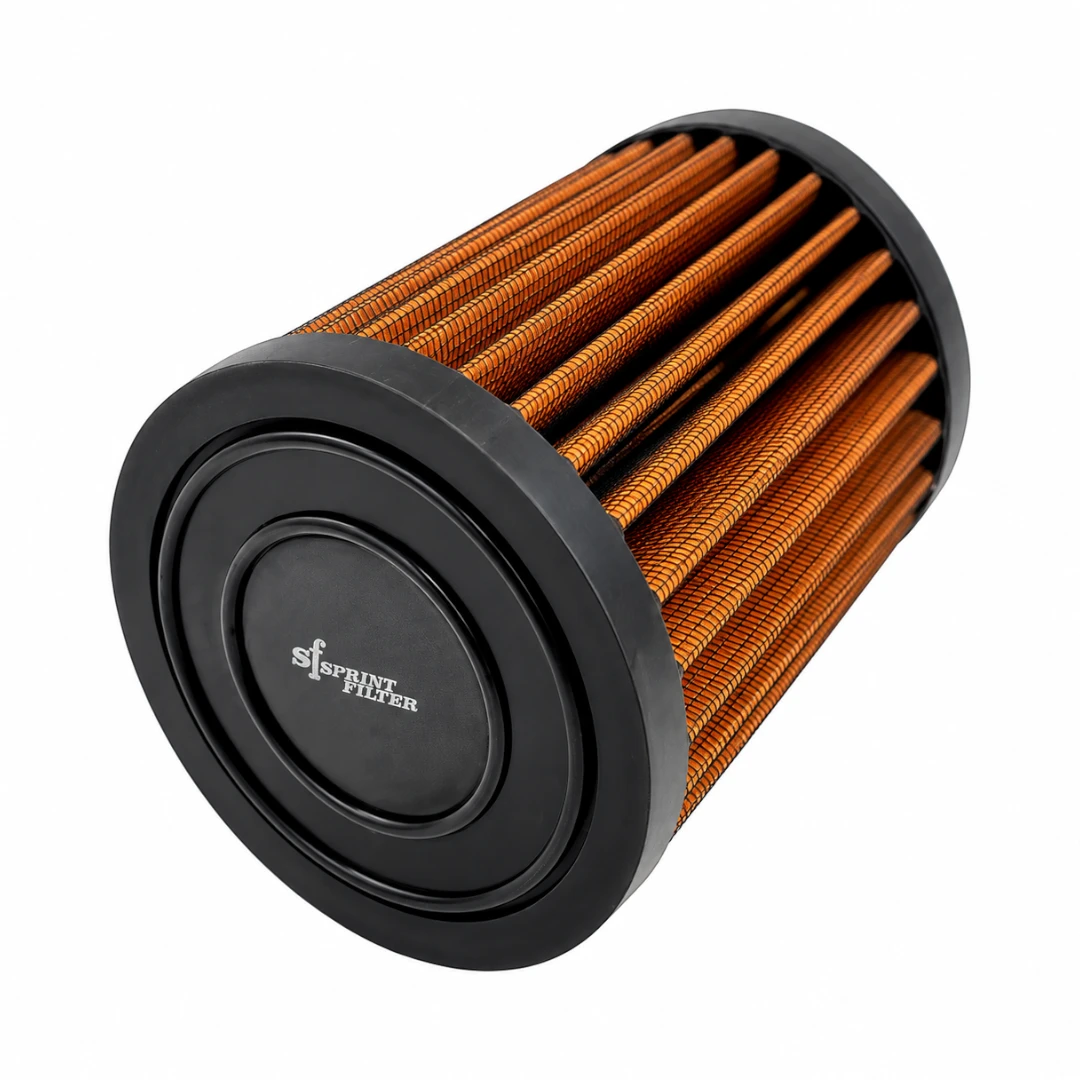 Sprint Filter CM267S dry air filter for Triumph motorcycles with orange polyester media and black end caps