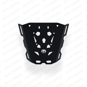 Black motorcycle grille on a white background