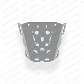 Gray protective cover with cut-out design on a white background