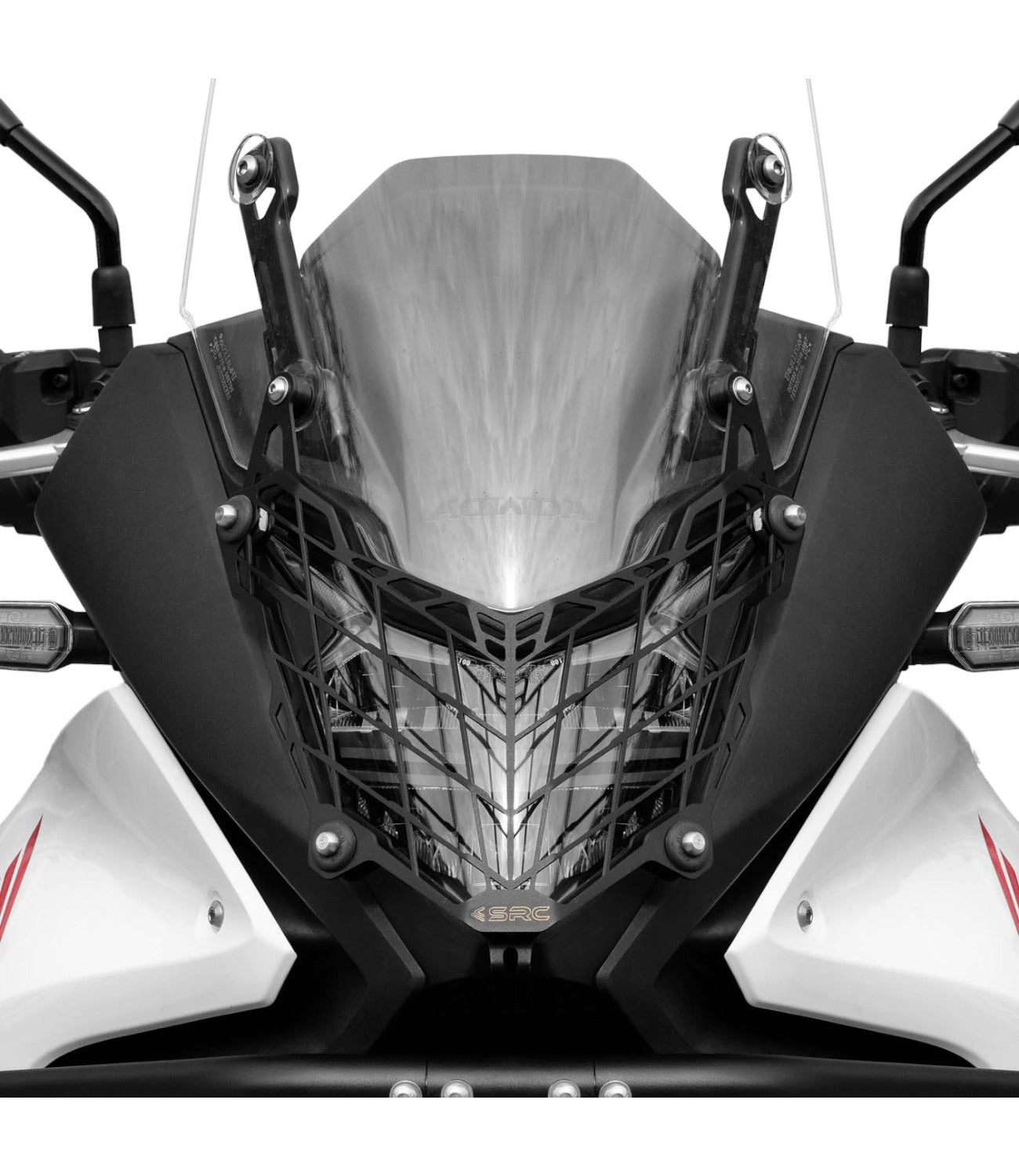 SRC Headlight Guard For Honda Transalp XL 750 Black - Motodrift