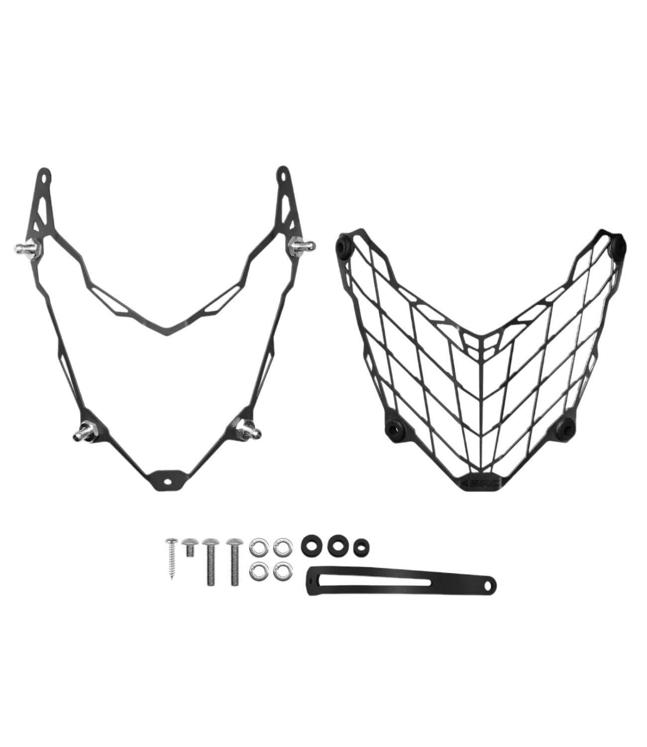 SRC Headlight Guard For Honda Transalp XL 750 Black - Motodrift