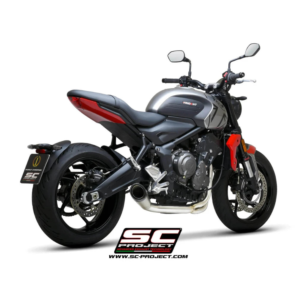 SC Project S1 Exhaust Full System 3-1 For Triumph Trident 660 (2021-2024)