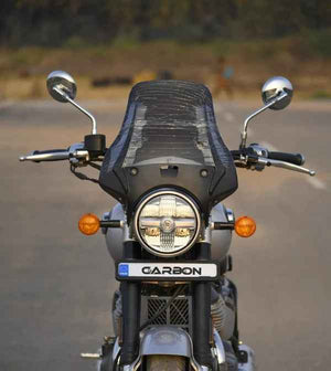 Carbon Racing Wanderer Premium Windshield For Royal Enfield Super Meteor 650 - Motodrift