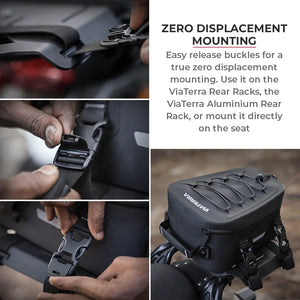 Viaterra 100% Waterproof Tail/Seat Bag 6L (Universal) - Motodrift