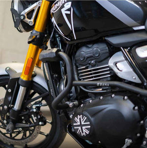 ZANA Crash Guard With Puck Slider For Triumph Scrambler 400 X - Motodrift