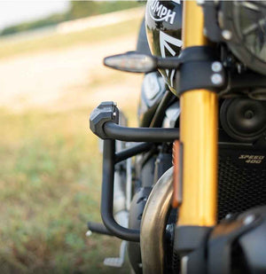 ZANA Crash Guard With Puck Slider For Triumph Scrambler 400 X - Motodrift