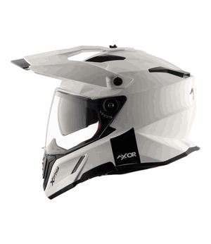 Axor XCross Dual Visor Helmet White - Motodrift