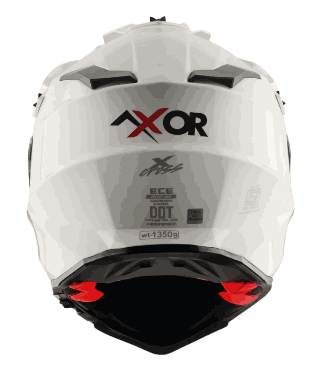 Axor X-Cross Dual Visor Helmet White - Motodrift