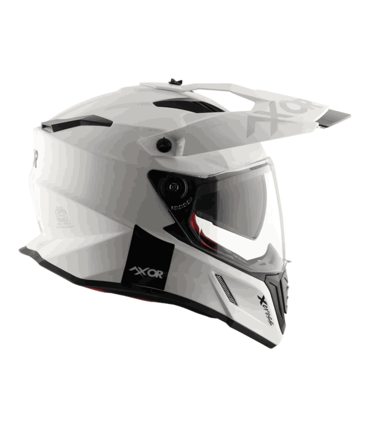 Axor X-Cross Dual Visor Helmet White - Motodrift