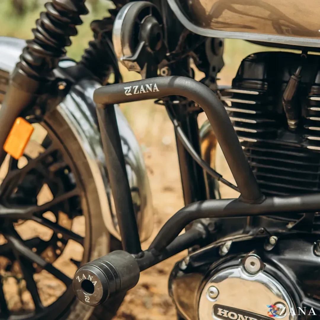 Zana V2 crash guard with slider for Honda CB350 Hness and RS