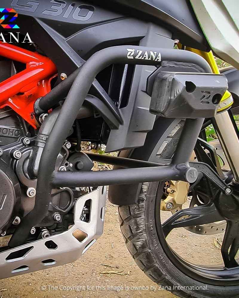 BMW G310 R - Lower Engine Guard With Puck Black - Motodrift