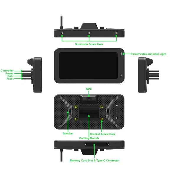 Aoocci C6 Pro All-in-One Motorcycle Carplay System with GPS & Anti-Theft