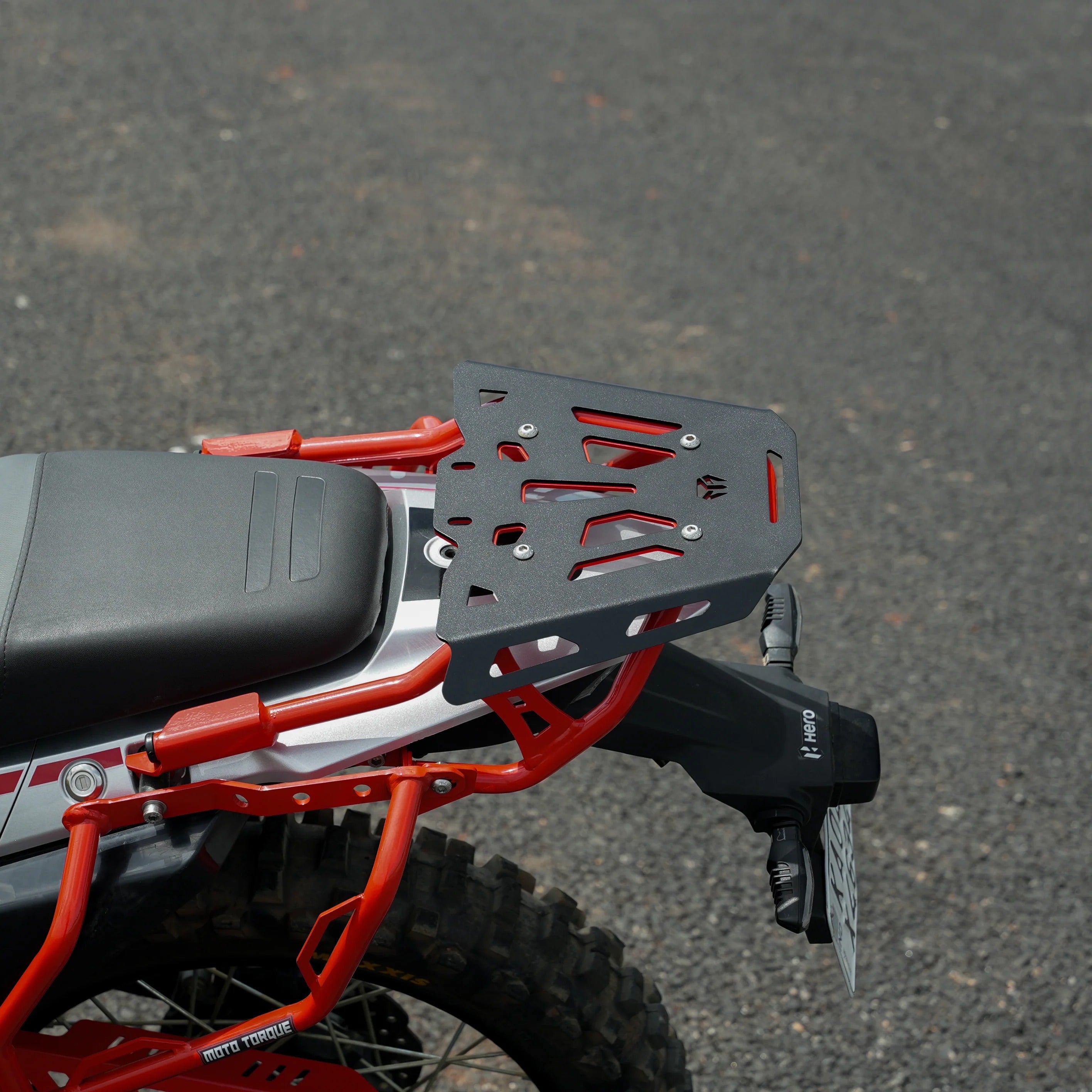 Moto Torque Back Carrier For Hero XPulse 210 (Red) - Motodrift