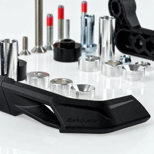 Barkbusters AERO-GP black nylon lever protector kit with mounting hardware and adjustable components