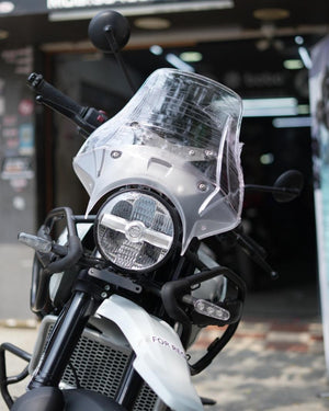 Carbon Racing Wanderer Premium Touring Windshield For Royal Enfield Himalayan 450 - Motodrift
