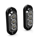 DENALI T3 modular LED rear signal pods with red brake and amber turn signal lights in black housings.