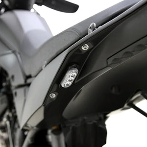 DENALI T3 modular LED rear turn signal pod mounted flush on a motorcycle fender