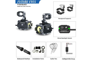 Future Eyes F 150 Dual Colour Auxillary Lights - Motodrift
