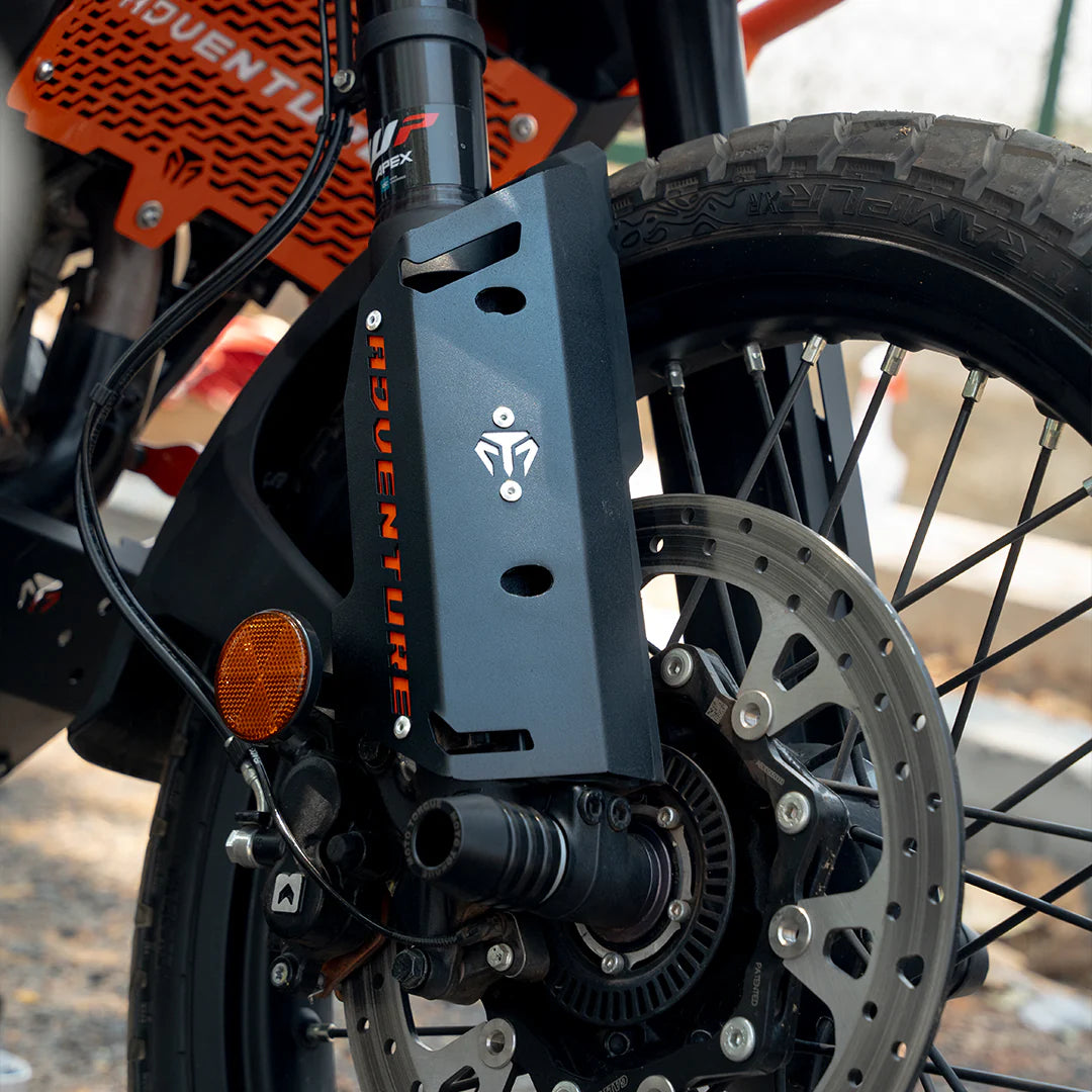 Moto Torque Fork Protectors Metal For KTM Adventure 390 2025  Gen 2 - Black - Motodrift