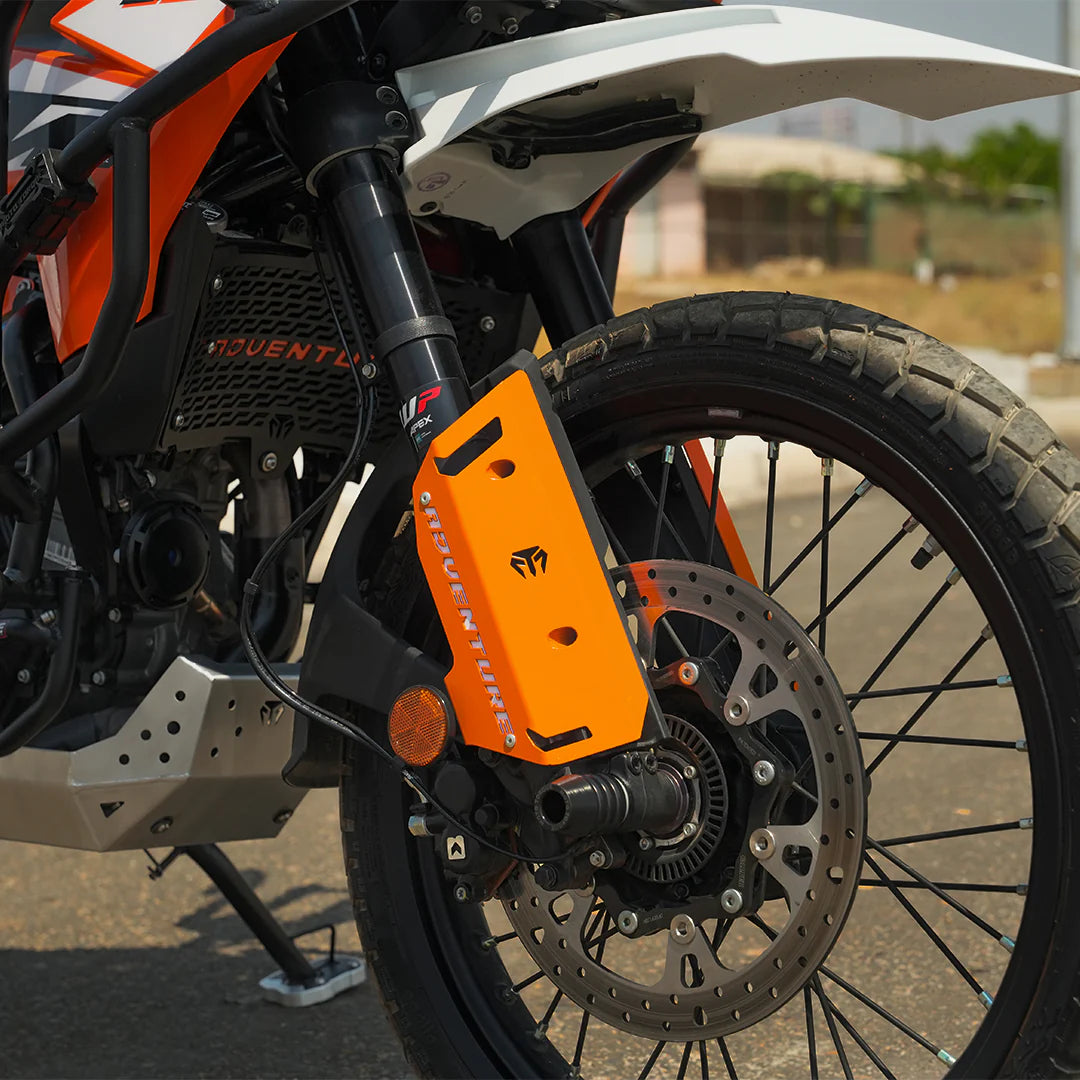 Moto Torque Fork Protectors Metal For KTM Adventure 390 2025  Gen 2 - Orange - Motodrift
