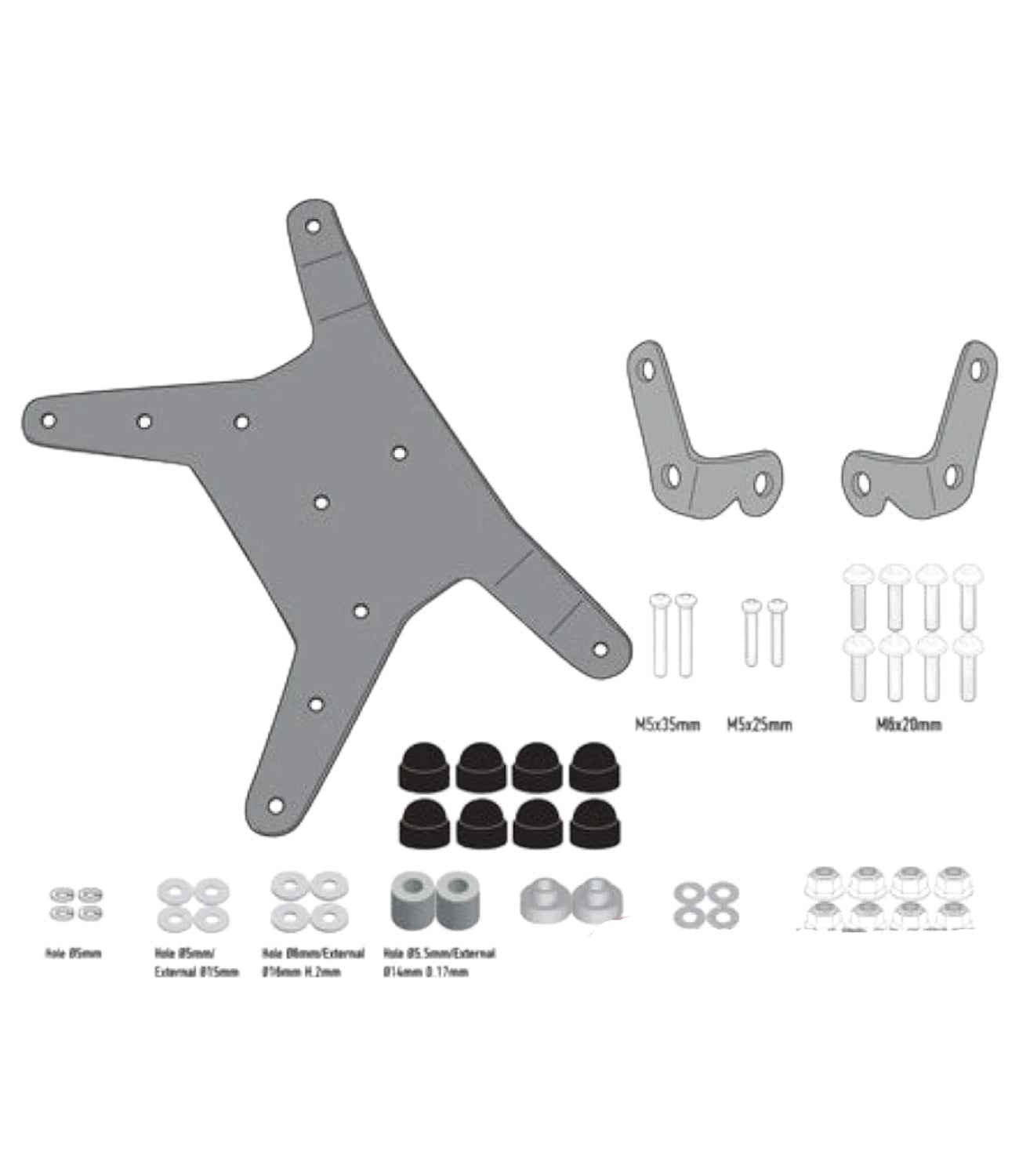 Givi Windscreen Mounting Kit KTM Adventure for Models 7710D / 7710DT - Motodrift