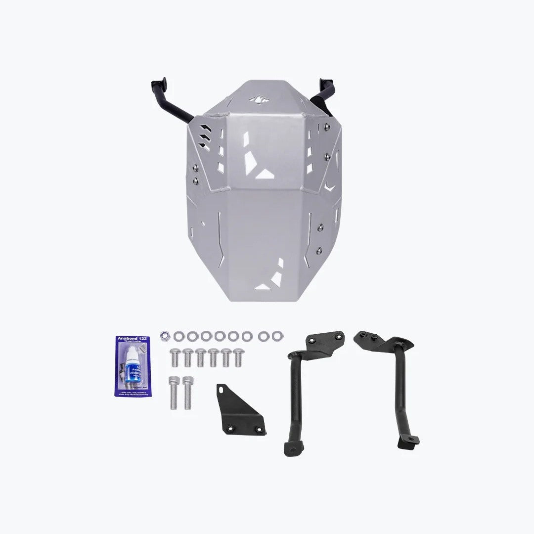 LCB Vambrace Bash Plate Silver For Kawasaki Versys 650