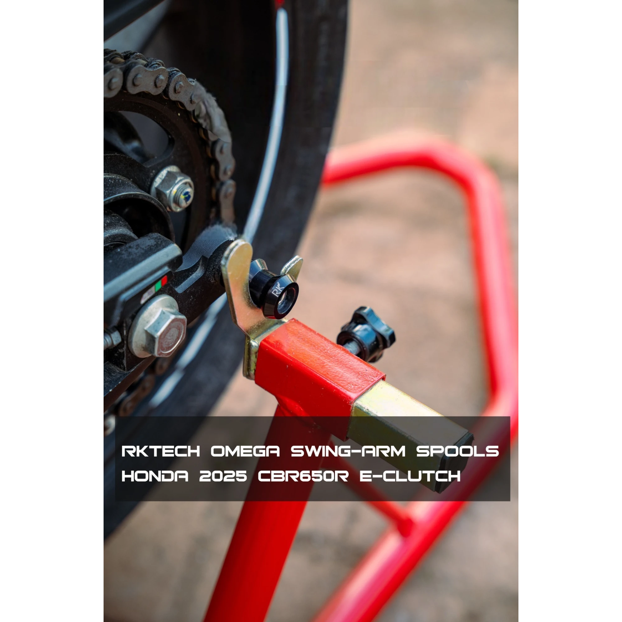 RKTECH CNC Swing Arm Spools for Honda CBR650R E-Clutch (2025 Model)