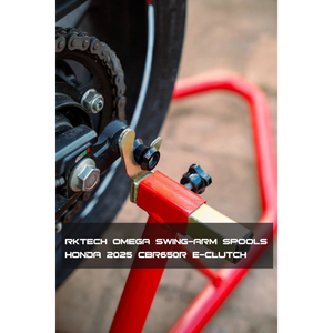 RKTECH CNC Swing Arm Spools for Honda CBR650R E-Clutch (2025 Model)