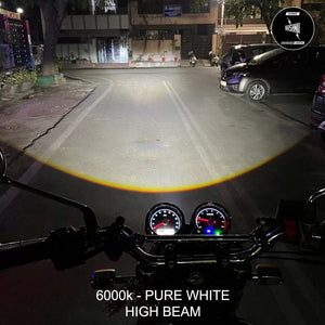 Vaishnu LED Touring Headlight For Royal Enfield Continental GT / Interceptor 650 (2023 Onwards) - Motodrift