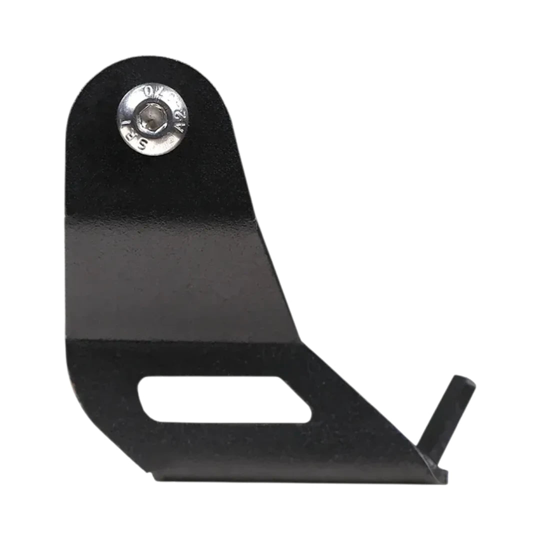 Matte black CNC-bent aluminum mobile and GPS mount for KTM Adventure 390 Gen 3 motorcycle