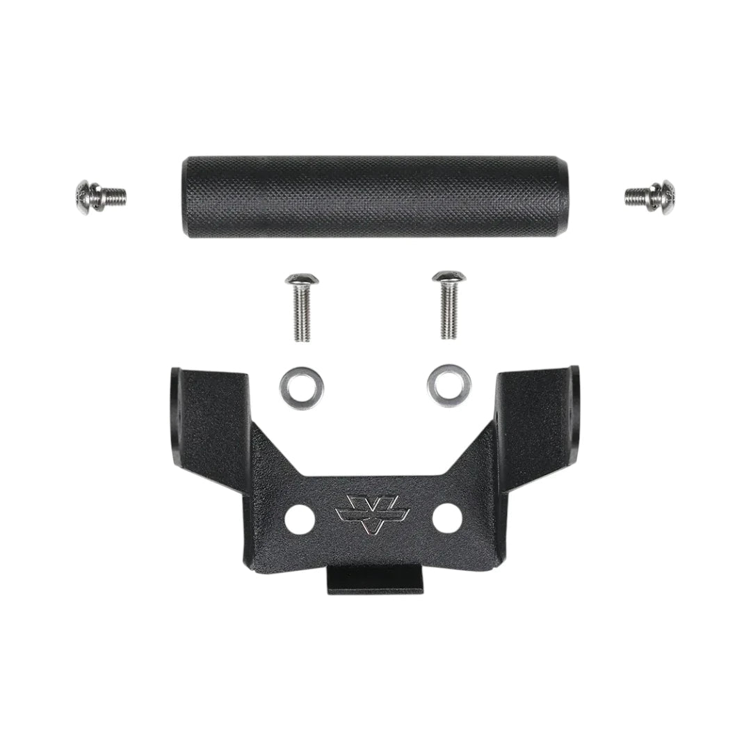 ViaTerra mobile and GPS mount kit for KTM Adventure 390 Gen 3 with matte black aluminium components