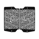 Legundary Vector radiator grill for Triumph Tiger 900 in black aluminium with a protective slotted design.