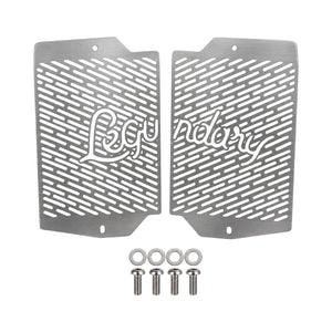Legundary silver aluminium radiator grill set for Triumph Tiger 900 with mounting hardware