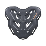 Legundary Genesis black aluminium carrier plate for Triumph Tiger 900 with luggage mounting slots black colour