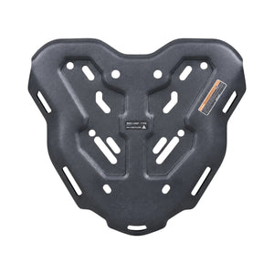 Legundary Genesis black aluminium carrier plate for Triumph Tiger 900 with luggage mounting slots black colour