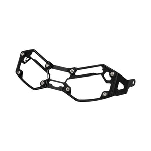 black steel Oculus headlight shield for Triumph Tiger 900 adventure motorcycle protection