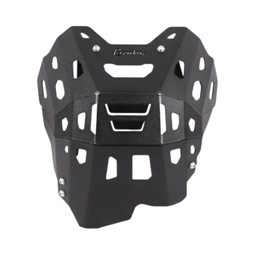 Legundary Vambrace black aluminium bash plate for Triumph Tiger 900 motorcycle engine protection