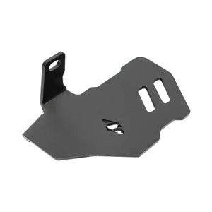 Black powder-coated mild steel bolster pillion footrest for TVS Apache RTX 300 motorcycle