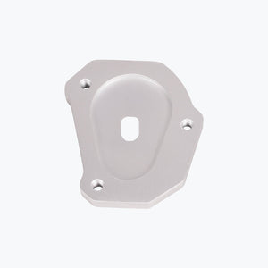 Legundary Genesis side stand base for TVS Apache RTX 300 in silver aluminium for improved parking stability
