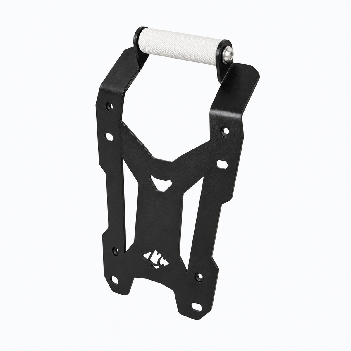 Legundary Ploigos GPS mount for TVS Apache RTX 300 featuring a black metal frame and silver crossbar