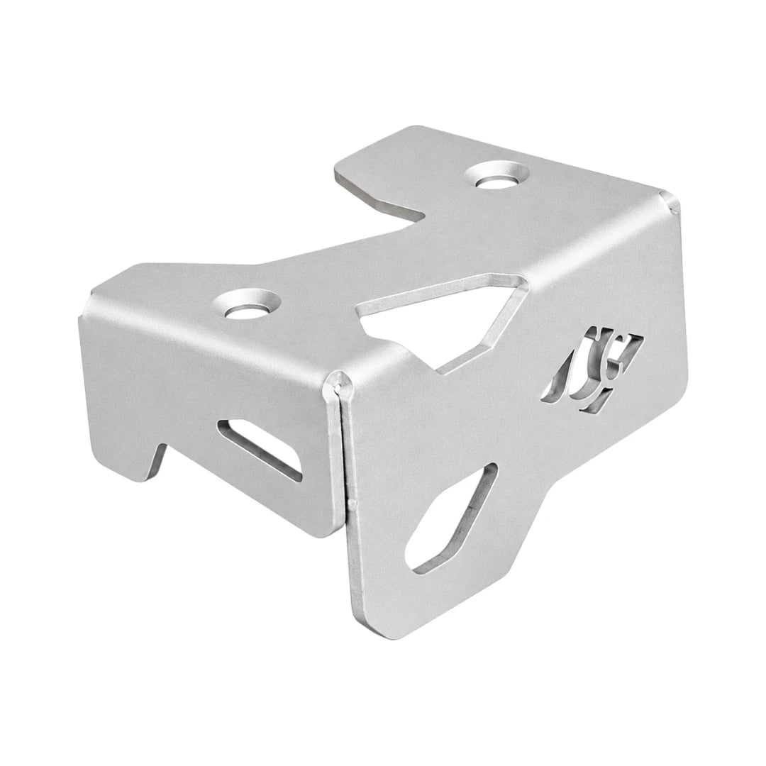Silver CNC-machined aluminium Tricorn front oil cap for TVS Apache RTX 300 motorcycle