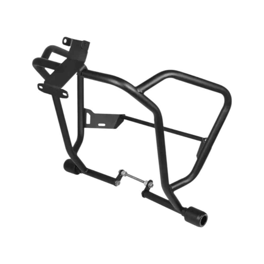 Motodrift Legundary Adrinex crash guard for Honda CB 200X in matte black mild steel with integrated frame sliders