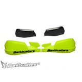 Motodrift Barkbusters VPS fluorescent yellow plastic handguards with black wind deflectors for adventure motorcycles