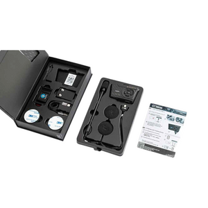 Motodrift BluArmor C30 mesh intercom pack of 2 with helmet communication devices, speakers, and mounting accessories.